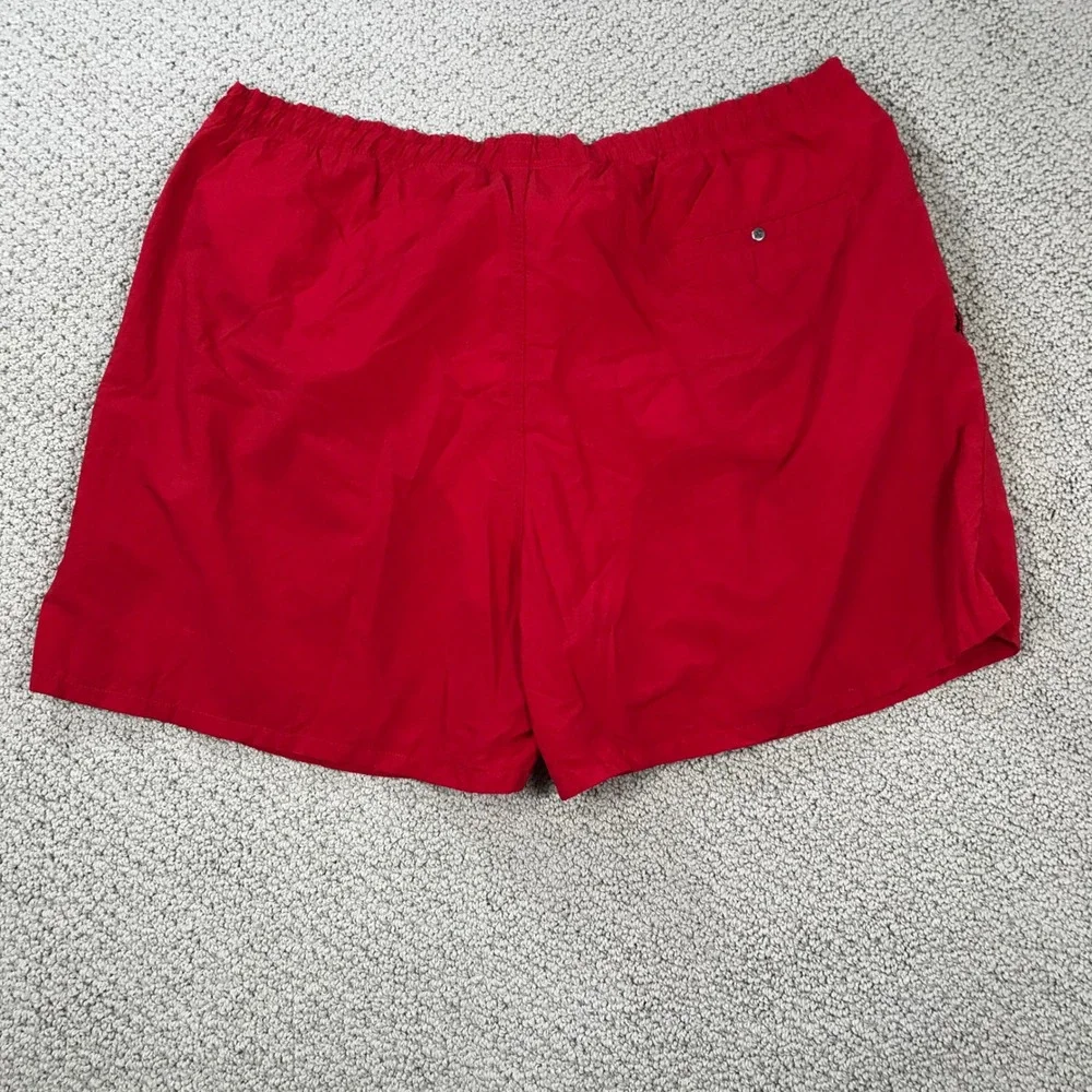 Big Dogs Mens Red Swim Trunks Board Shorts Mesh Lined Size 1X Nylon Athletic